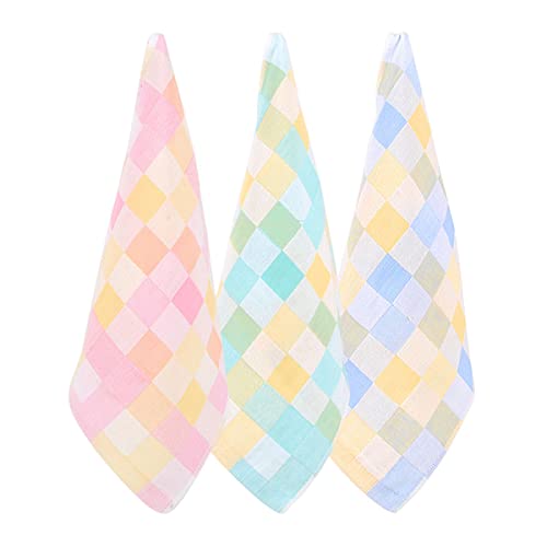 3 Piezas Toalla de Cara Recién Nacido Paños de Suave Algodón Toallas Reutilizables para Bebé, Niño y Niña (3)