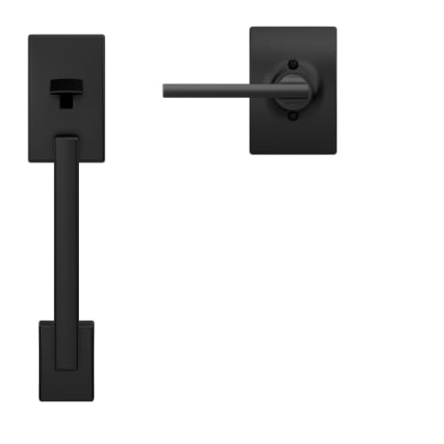 Image of SCHLAGE Century Lower Half Entry Handleset, Latitude Lever, Matte Black
