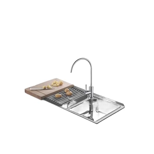 Robinet cuisine en acier inoxydable noir mat au design épuré - 5