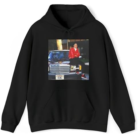 Glass House Apparel MJ is King The King of Pop Premium Hoodie Sweatshirt Black, Large Cover