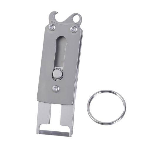 合金ピーラー栓抜き付きキッチン剥離ツール金属の質感キーホルダーやアウトドアアドベンチャーに適した果物の皮むき器