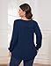 TFSDOD Plus Size Blouses for Women 2X Birthday Shirts Puffy Sleeves Tops V Neck Pullover Basic Loose Fitting Casual T Shirt Navy Blue 3XL