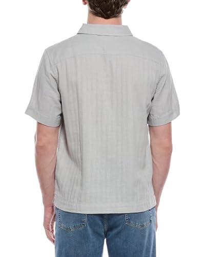 Polo de algodón con espina de pescado gris y gasa Vapor miniatura 2