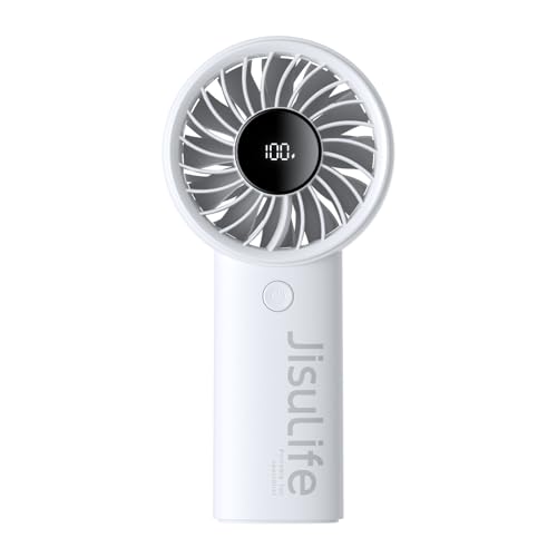 JISULIFE handheld fan life 4 [5-speed Turbo Wind Pro], 5.000 mAh draagbare oplaadbare ventilator met...
