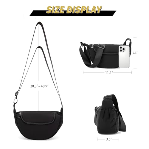 Crossbody Bags for Women Crescent Bag Nylon Sling Bag Purse with Adjustable Strap for Travel Daily3