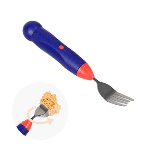 wingosoph Electric Spinning Spaghetti Fork for Kids, Automatic Children's Flatware, Twirling Fork for Noodle (NY068-Blue)