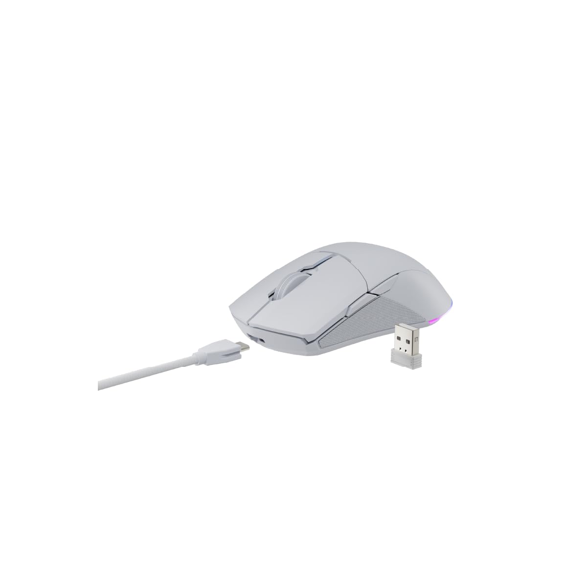 NEWSKILL Chiron Pro Wireless ratón Gaming RGB inalámbrico ambidiestro 16000DPI 8 Botones Sensor PAW3336 Blanco