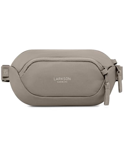 Larkson Sling Bag Herren & Damen Grau - Helge - Anti Diebstahl Umhängetasche mit RFID Blocker - Crossbody Bag Bauchtasche für Alltag & Reisen - Mesh Polsterung - Wasserabweisend