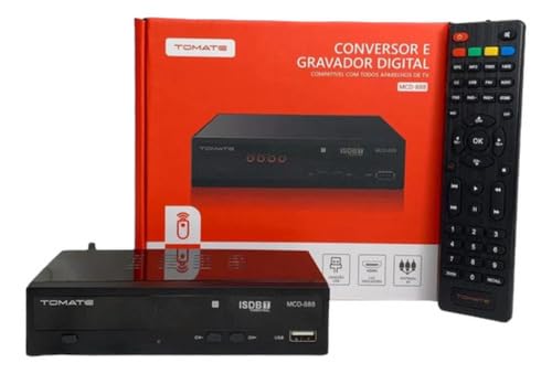 Conversor e Gravador Digital, ISDB-T, Entrada HDMI, Saída Coaxial, Controle Remoto, MCD-888