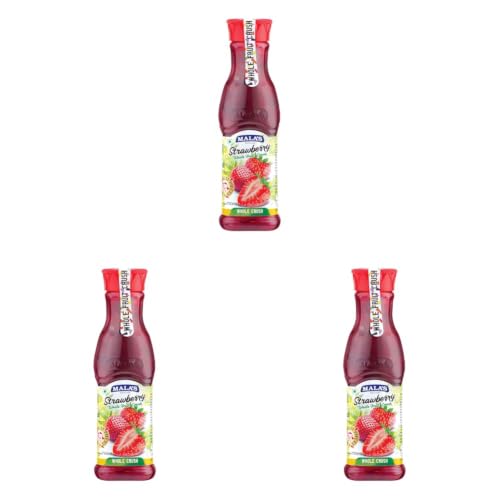 Image of Mala's, Whole Crush 750ml, Strawberry, 750 Millilitre (Pack of 3)