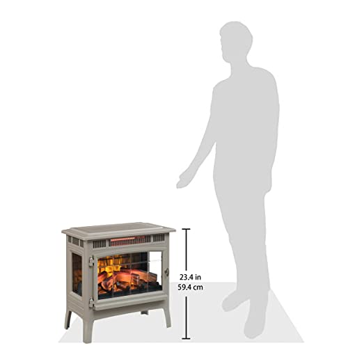 Duraflame Electric Infrared Quartz Fireplace Stove With 3D Flame Effect, French Gray #TOP6