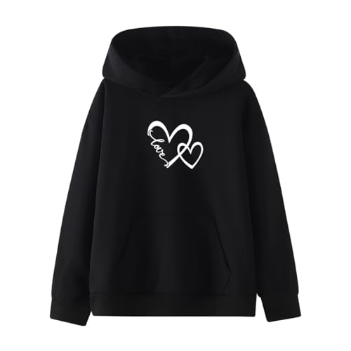 Image of WELAKEN Cotton Hoodie Sweatshirt for Girls Kids & Teens Long Sleeve Pullover with Kangaroo Pocket
