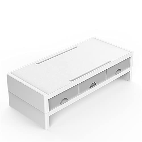 Support de bureau pour moniteur multifonctionnel double gris pour ranger son PC