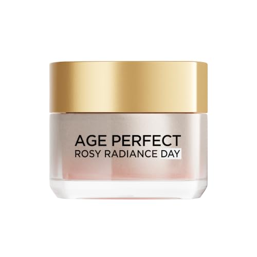 LOréal Paris Age Perfect Golden Age Rosy Day Cream for 50+ Deeply Moisturising Reactivates Radiance with Instant Glow Formulated with Peony Native Cells + Calcium B3 50ml