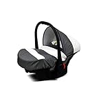 BabyLux Kinderwagen 4in1 White Lux Isofix Basis Kinderwagen Tiefschlafwagen & Autositz OEKO-TEX STANDARD 100 Zertifiziert 60cmx95cmx115cm 14 kg Grey Cubic