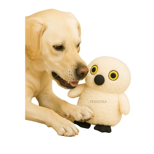 Image of Owl Soft Toy for Girls Boys Kids,Butter,Embroidery face Animal Plush Stuffed Baby Teddy Gift Birthday, 23 cm