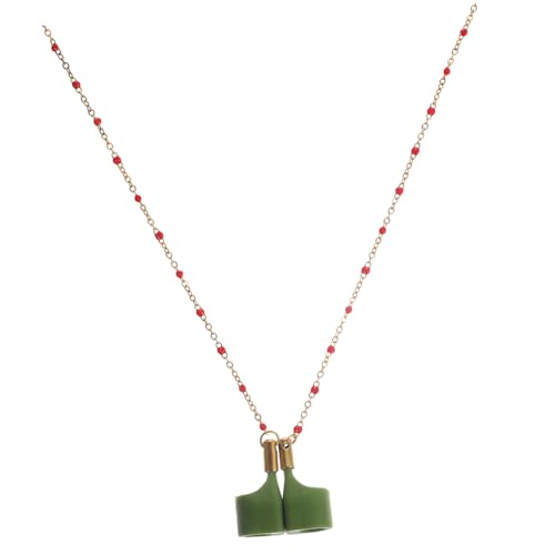 VALICLUD Cordón Del Collar Del Auricular Acollador Brotes Auriculares Magnético Cadena De Auricular Cadena Portátil Cadenas Magnéticas Anti-perdida Cable De Auricular Rojo Metal