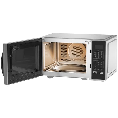 هيتاشي فرن ميكروويف للقلاية الهوائية من كونفيكشن سعة 27 لتر، 33 برنامج طهي تلقائي، للقلي الهوائي/الشواية/الخبز/التنظيف بالبخار/ازالة الروائح الكريهة، تحكم رقمي باللمس، فضي واسود - HMR-DA2713SLBK