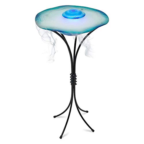 XBrand Floor Mist Fountain w/ Inline Control Glass Metal, 27 Inch Tall