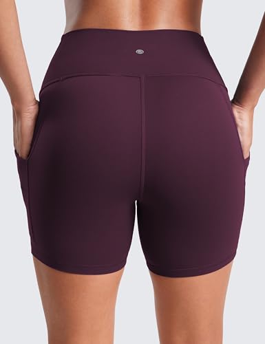 Image of CRZ YOGA Butterluxe Biker Shorts Pockets 5 inch | Extremely Soft, Gentle Compression, Workout, High Waisted, for Women
