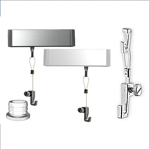 Neumann Bilderrahmen Fascicolo di Prova per L'Immagine rotaie con Occhiello, rotaie Galleria Set in Bianco Sistema di aggancio, per Quadri incl. Accessori