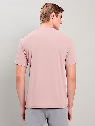 Image of TECHNOSPORT Men's Slim Fit Polyester Activewear Sports T-Shirt with Moisture-Wicking Comfort for Workout, Running & Gym