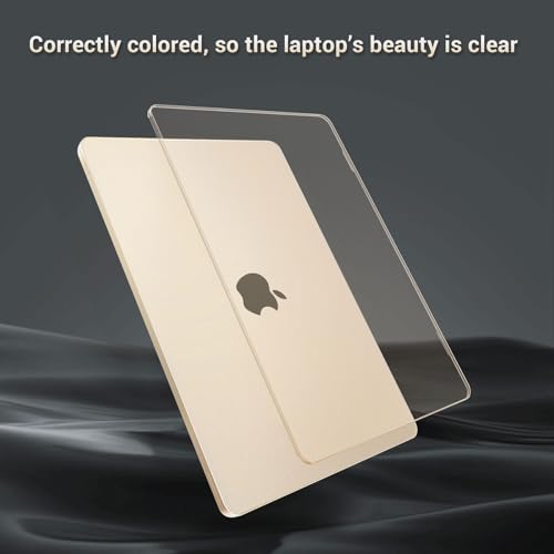 Image of MOSISO Compatible with MacBook Air 13 inch Case M5 2026 M4 M3 M2 2025-2022 A3449 A3240 A3113 A2681, 4 in 1 Kit Matte Hard Shell for MacBook Air 13.6 Case, Anti-Fingerprints&Ultra-Thin, Starlight Clear