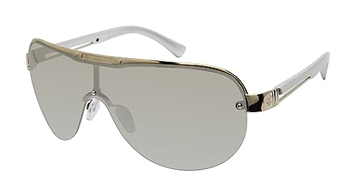 Image of Rocawear mens R1555 Metal Shield Uv400 Protective Aviator Pilot Sunglasses. Gifts for Men With Flair, 142 Mm Aviator Sunglasses