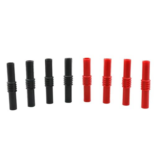 Conector Banana acoplador 4mm aislado rojo y negro 8 pzas miniatura 2