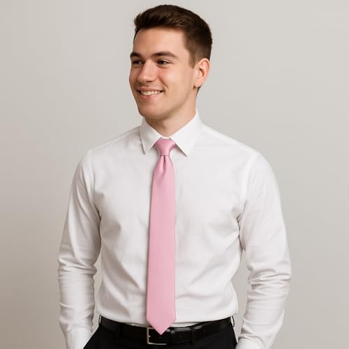 Image of boxed-gifts Clip on Ties for Men - Premium Black Solid Color Clip on Tie