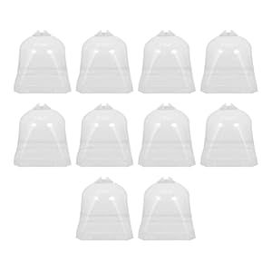 YARNOW 10 Stks Tuin Cloche Planten Koepel Koepel Bedekking Vochtigheid Koepel Plastic Planten Bel Cover Mini Kas Voor Uitbreidingsinstallatie Deksel