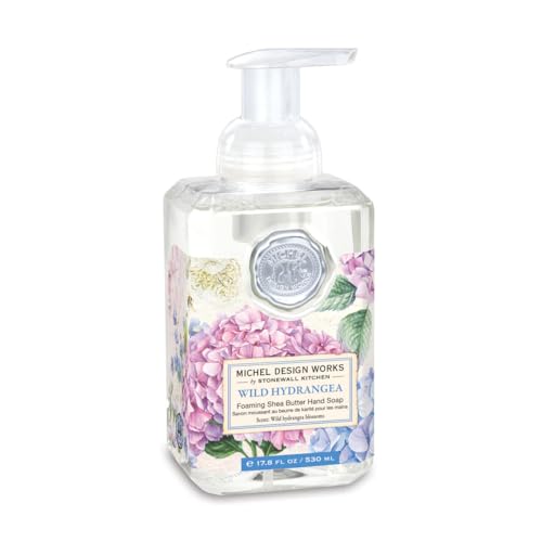 Michel Design Works Jabón de manos espumoso, hortensias silvestres, 530 ml