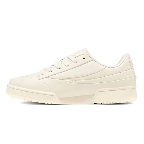 Fila Men's Original Tennis LX Low-Profile Lightweight Premium Leather Shoe, Gardenia/Gardenia/Gardenia, 13