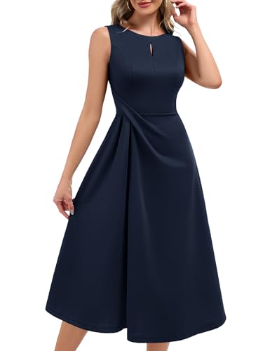 Aupuls Midi Wedding Guest Dresses for Women 2025 Cut Out A Line Formal Cocktail Dress for Gowns and Evening