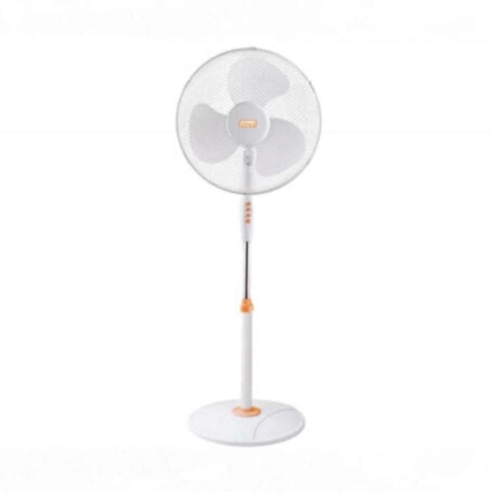 Vinco 70708 stabile Ventilatore a piantana con base tonda bianco ed arancio 45W