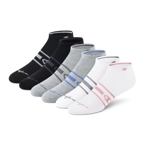 Image of Champion Women's Low Cut Breathable Moisture-Wicking Athletic Socks, 6-Pack