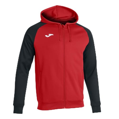 Joma Academy IV Sudadera con Capucha, Hombre, Rojo-Negro, L