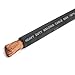 EWCS 1/0 Gauge Premium Extra Flexible Welding Cable 600 Volt - Black 20 Feet - Made in The USA