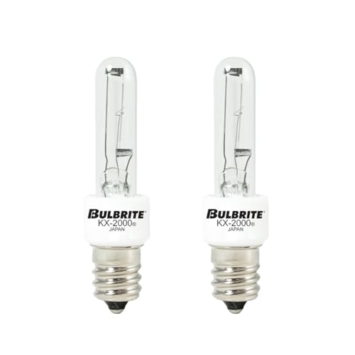 Bulbrite KX40/E12 40W KX-2000 Krypton/Xenon T3 Clear Bulb, Candelabra Base (Clear 2 Pack)