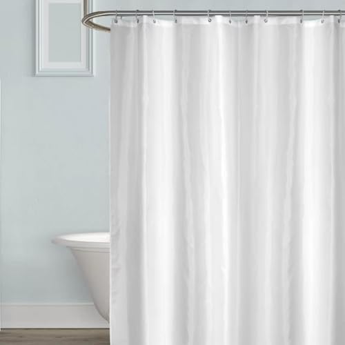 Rideau de douche blanc 152x178 cm imperméable pour baignoire - 3