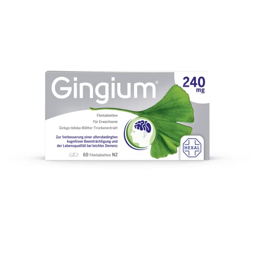 Gingium 240 mg Filmtabletten 60 St: Bei Vergesslichkeit frühzeitig handeln* - pflanzlich & gut verträglich