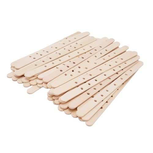 50 piezas de soportes de mecha de madera para velas