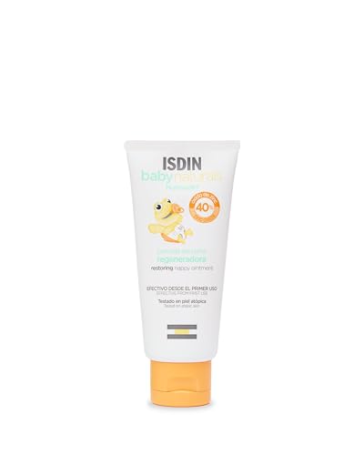 ISDIN Baby Naturals Pomada del Pañal Regeneradora, Protege y Regenera la Piel Sensibilizada, con 40% Zinc, 50 ml