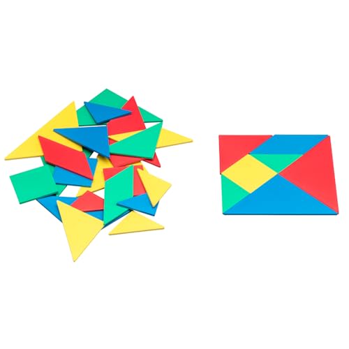 WISSNER Tangram Puzzle Game conjunto de 4 quebra-cabeças chinês - Robusto - feito de plástico sólido