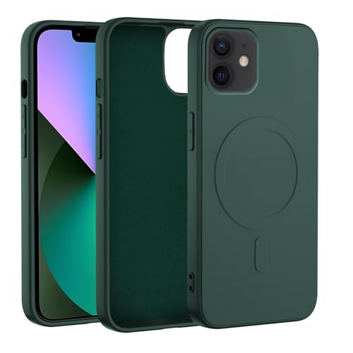 für Samsung Galaxy A16 Hülle Liquid Silikon, Vollständiger Kameraschutz, Stoßfest Kratzfest, weich schlank Schutzhülle, Moosgrün