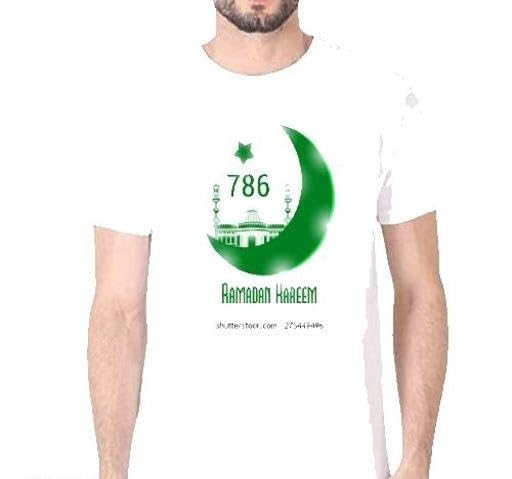 Regular Fit T-Shirt | Round Neck | Raglan Sleeve Men Simple Casual 786 T Shirt for Relaxed Everyday Look