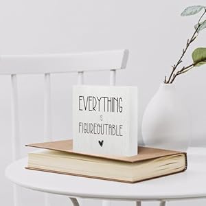 Mmiisheeverythingisfigureoutablewoodenboxsigndecorativeinspirationalfarmhousewoodboxsignhomeofficedecormotivationalgiftrusticsquaredeskdecorsignforshelf5x5inches Urban Country Home Decor Mmiishe everything is figureoutable wooden box sign decorative inspirational farmhouse wood box sign home office decor motivational gift rustic square desk decor sign for shelf 5 x 5 inches urban country home decor