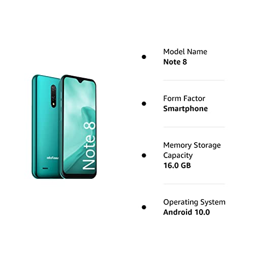 Ulefone Unlocked Smartphone, Note 8 Android Phones Unlocked 2Gb+16Gb, Dual Rear Camera Triple Card Slots, 5.5" Ips Full-Screen 3G Dual Sim Cell Phone Unlocked, 2700Mah, Face Recognition - Green #TOP6