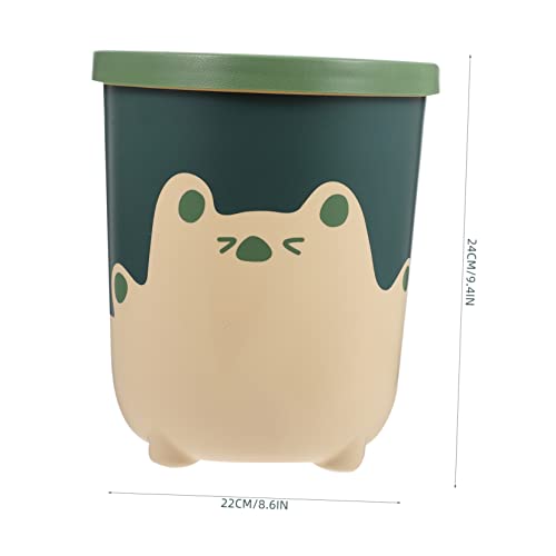 Cabilock Papelera pequeña rectangular amarilla miniatura 2