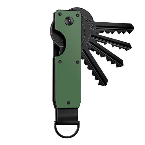 JYYWTSI Schlüsselaufbewahrungsbox, Schlüssel Organizer Metall, Schlüssel-Organizer Kompakter Schlüsselhalter Kompakter Schlüssel Organizer aus Metall für bis zu 6 Schlüssel mit D-Ring